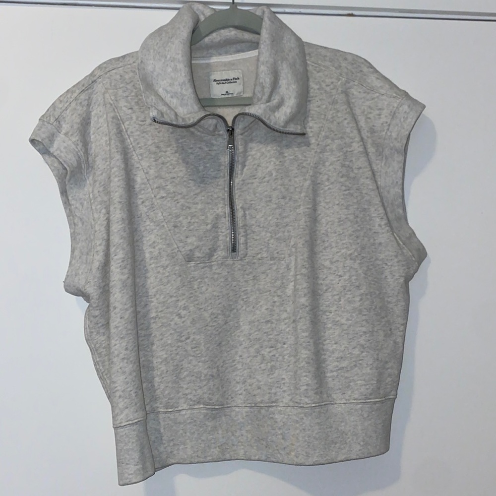 XL Abercrombie Fleece Half-Zip Vest